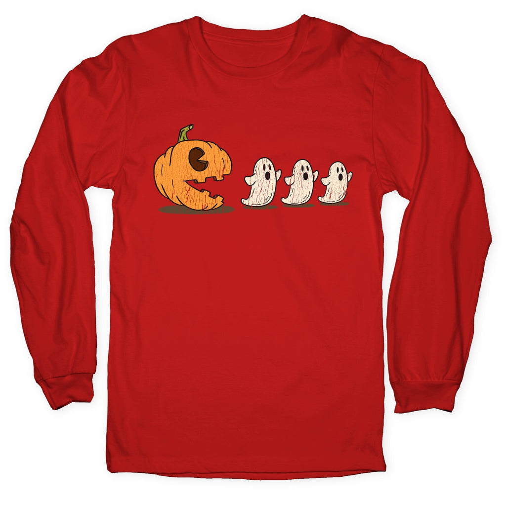 Halloween Pumpkin Ghost Game Longsleeve Tee Unisex
