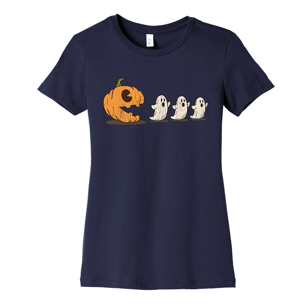 Halloween Pumpkin Ghost Game Womens Cotton Tee Unisex