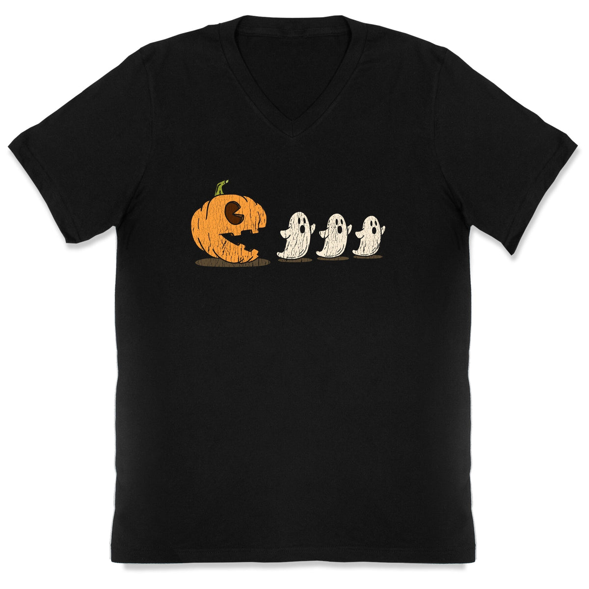 Halloween Pumpkin Ghost Game V-Neck Unisex