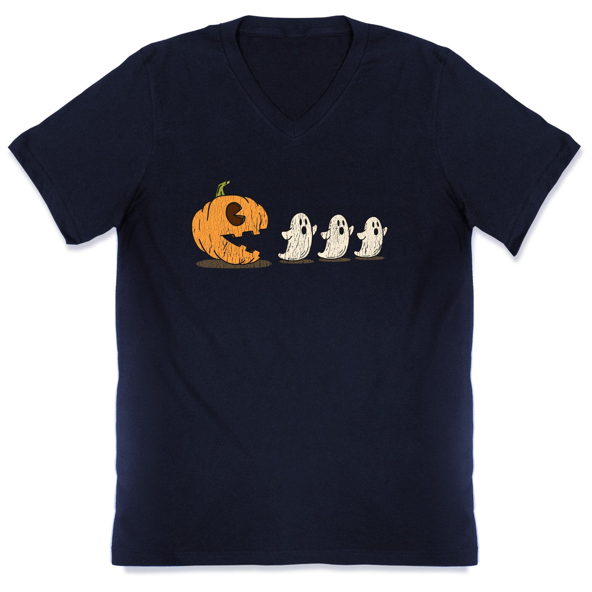 Halloween Pumpkin Ghost Game V-Neck Unisex