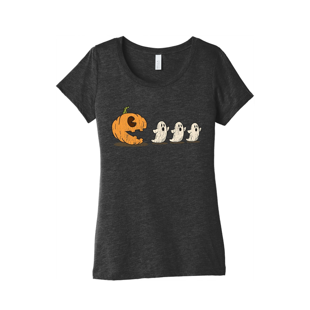 Halloween Pumpkin Ghost Game Womens Triblend Tee Unisex