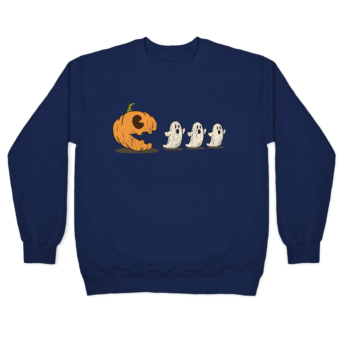 Halloween Pumpkin Ghost Game Crewneck Unisex