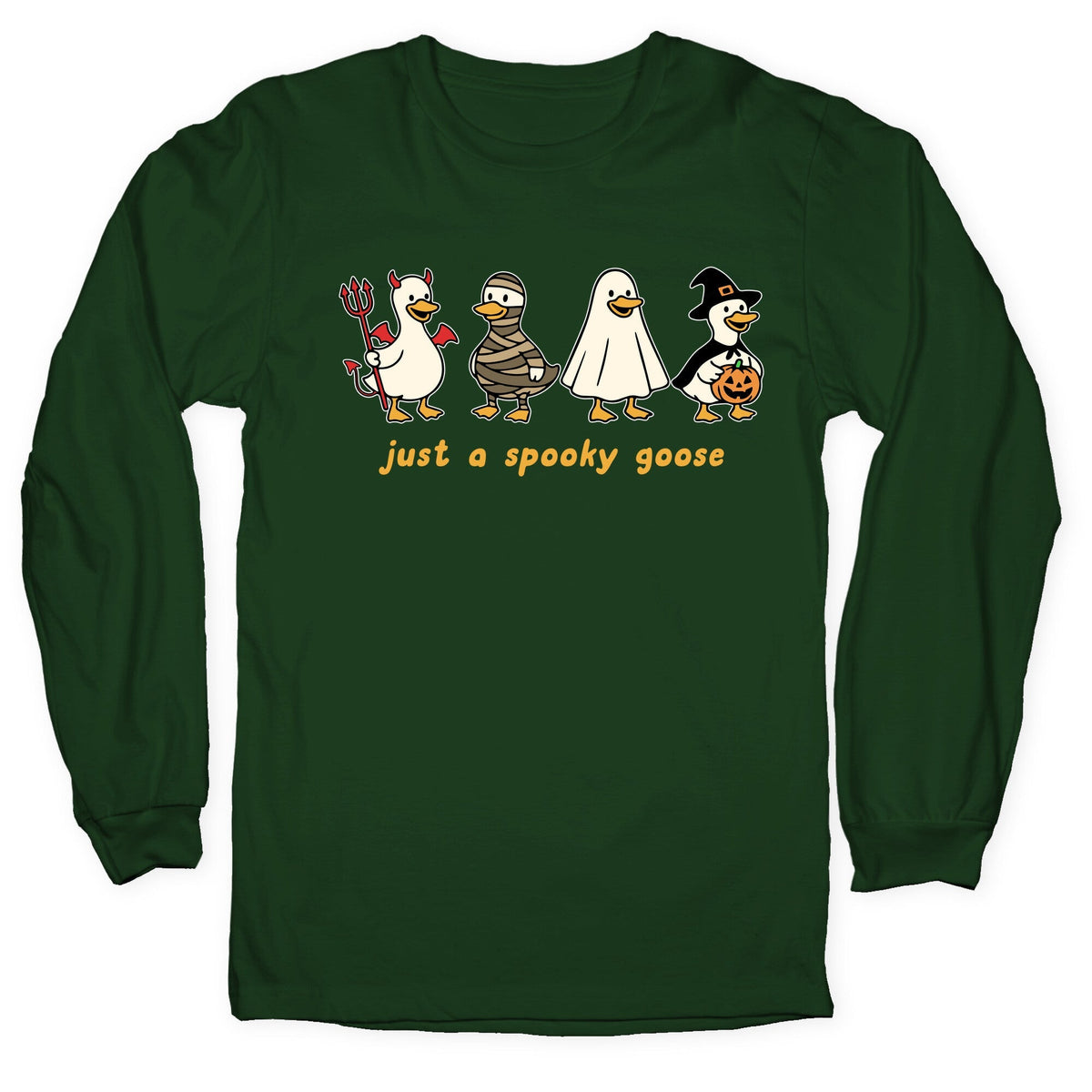 Halloween Just A Spooky Goose Longsleeve Tee Unisex