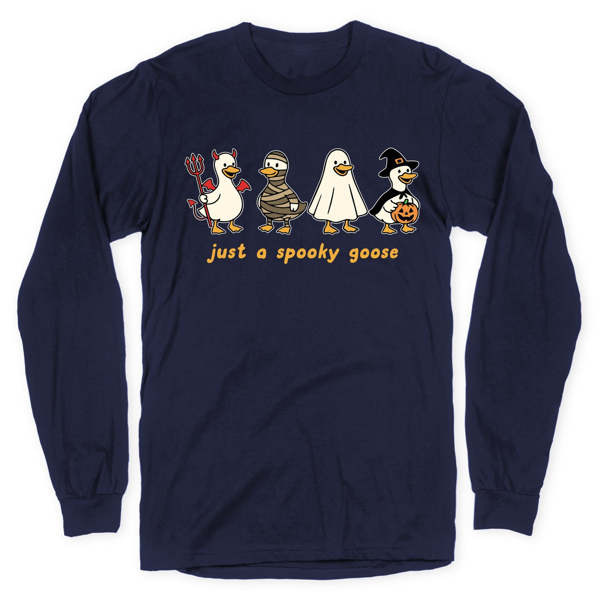 Halloween Just A Spooky Goose Longsleeve Tee Unisex