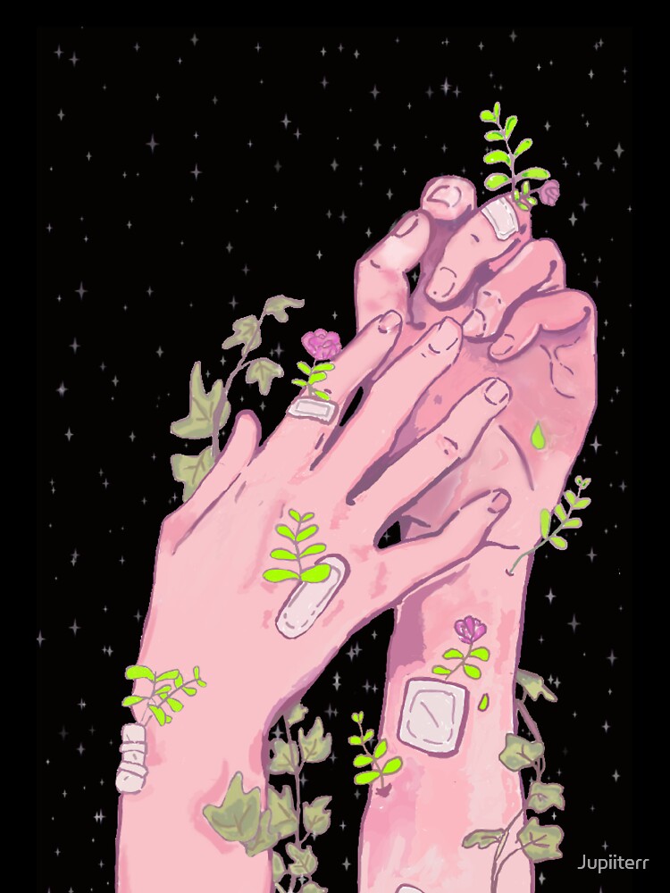hand with leaves by Jupiiterr