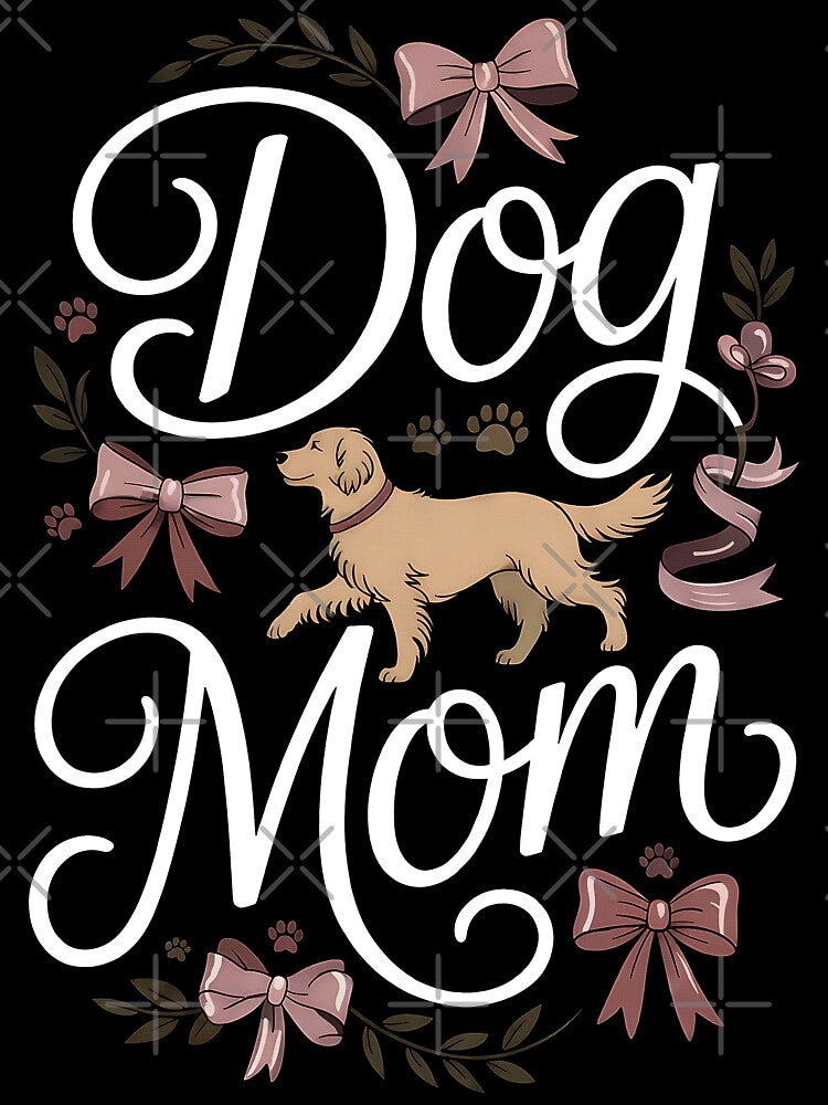 Dog Mom | Elegant Coquette Golden Retriever Design by cabana.space
