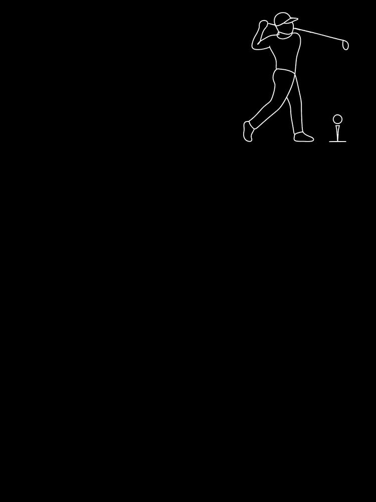 Minimalist Golfer – Line Art Golf Design by Flowing States Design Studio
