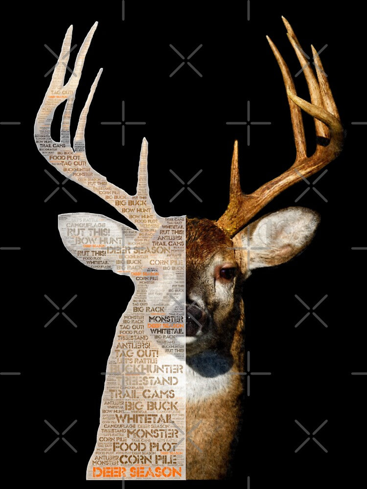 Whitetail Buck Deer Word Art Design by LifeCrush