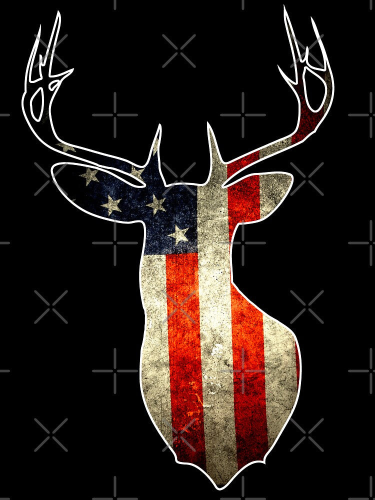 America flag deer heat by erozzz