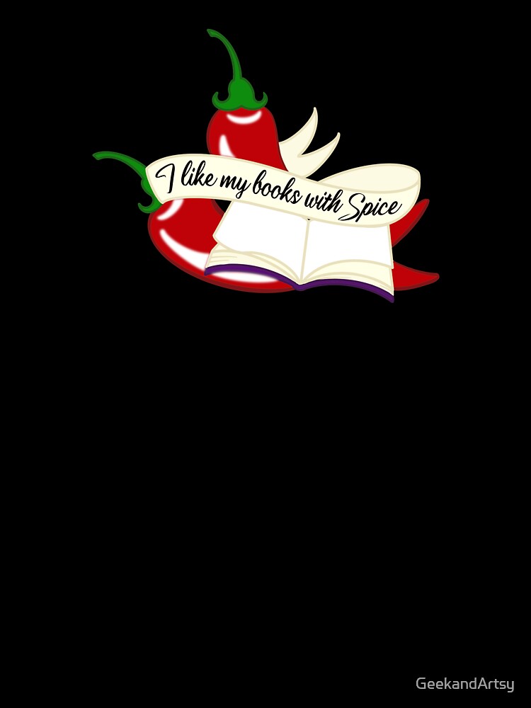 I like my Books with Spice- book lover sticker by GeekandArtsy