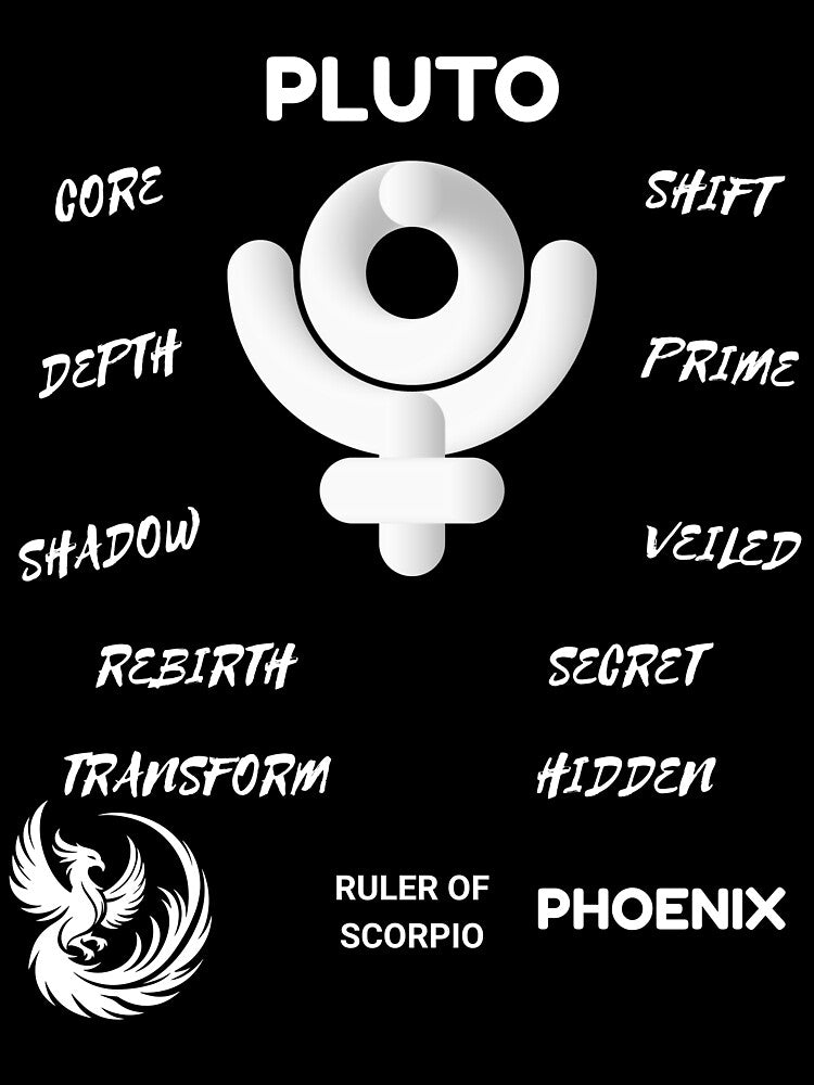 Pluto Planet Astrology Symbol Horoscope (Dark Version) by ZODIARA
