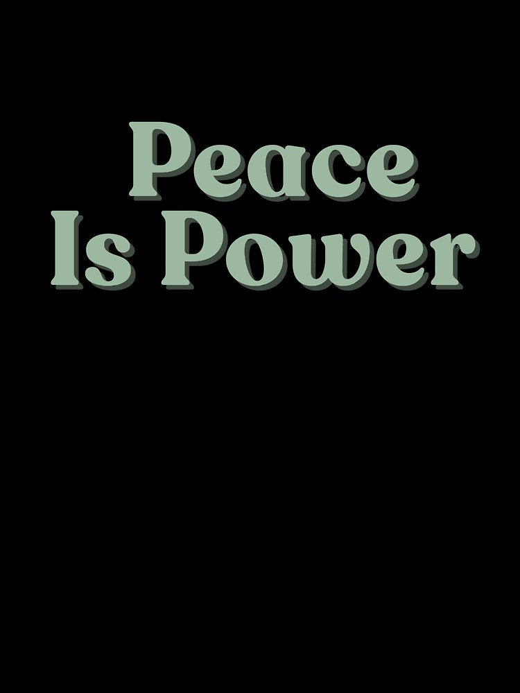 Peace Is Power – Retro Mint Typography by VinciLab