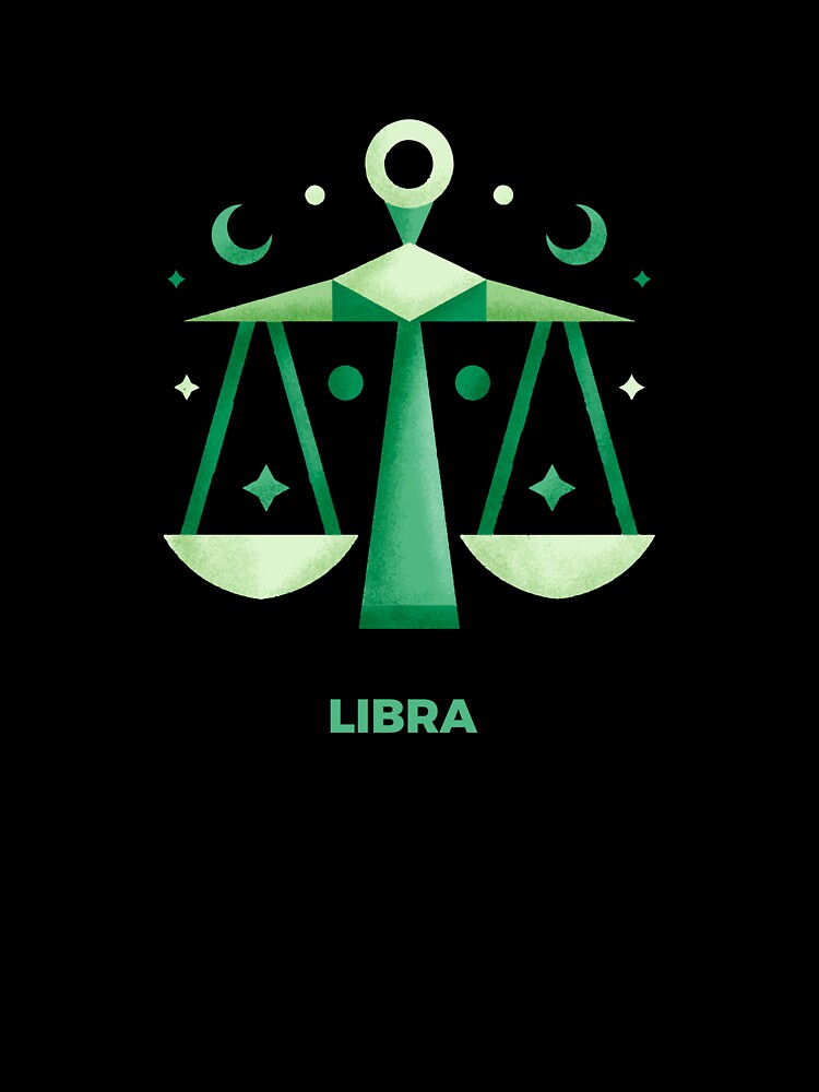 Libra Zodiac Scales – Balanced Astrology Sign Design | September October Birthday Gift | Air Sign Aesthetic by amareshdas008