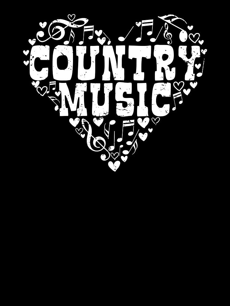 I Love Country Design Country Music Lover Gift Idea design graphic by Lisbob
