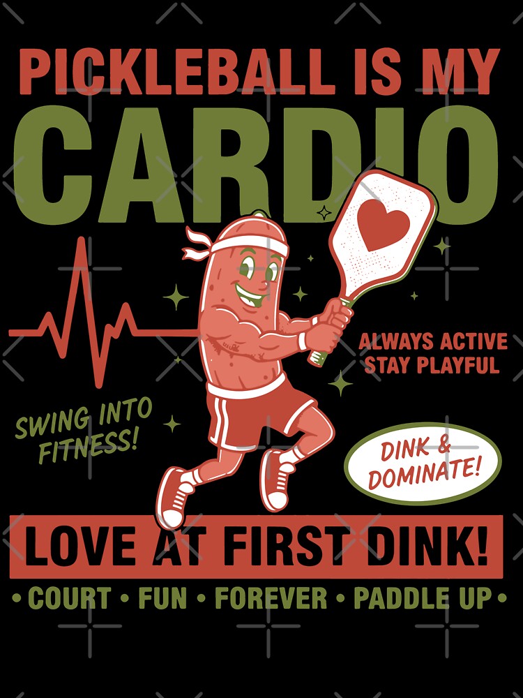 Pickleball Is My Cardio Funny Pickleball Player by LuminOrb