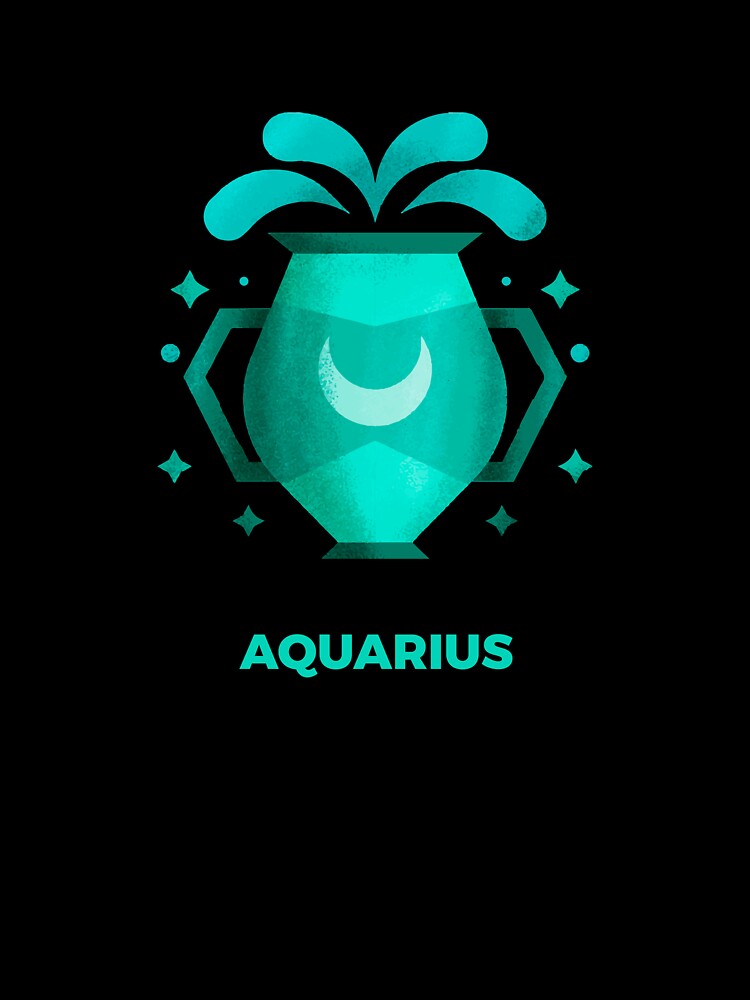 Aquarius Zodiac Water Bearer – Unique Astrology Sign Design | January February Birthday Gift | Air Sign Aesthetic by amareshdas008