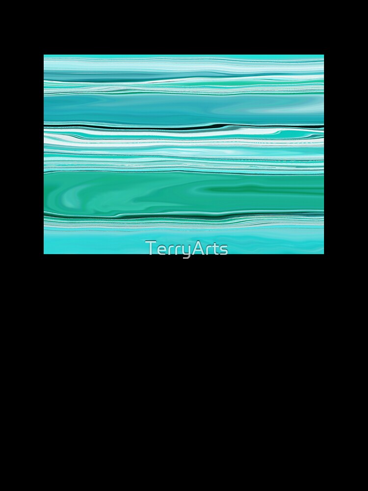 Ocean Abstract Horizontal Stripes Beachy Vibes Beach House Décor Art 9 of 20 by Beachy