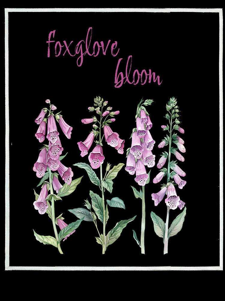 Foxglove Bloom Vintage Botanical Flower Illustration by AggyCreatif