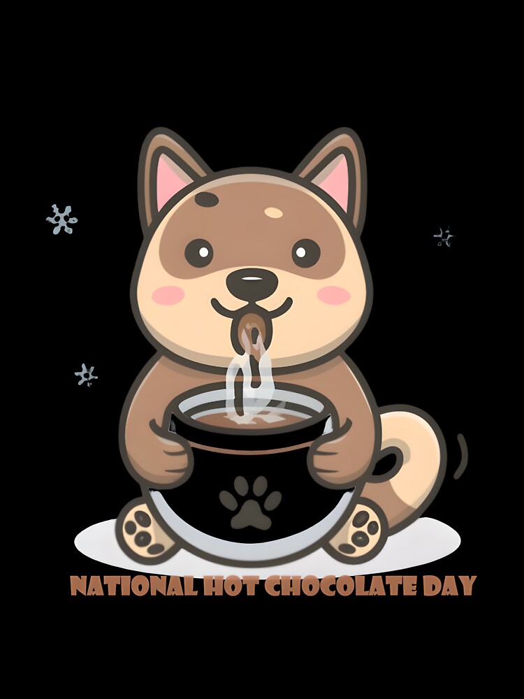 Dog drinking hot chocolate by r105