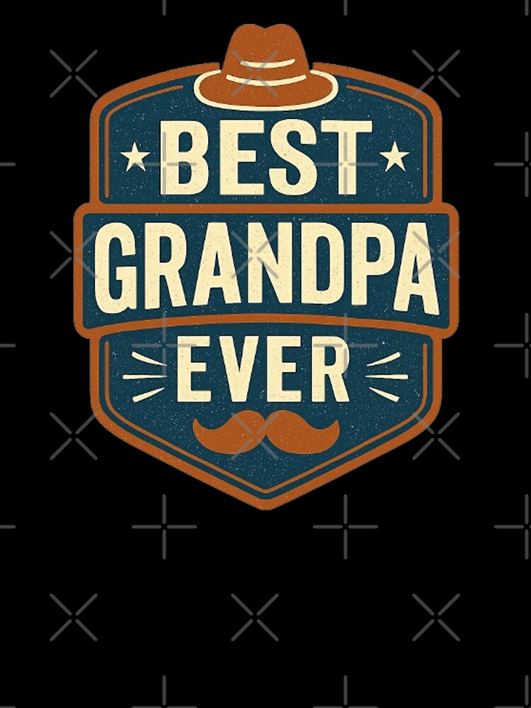 Best grandpa ever retro badge by halazidan