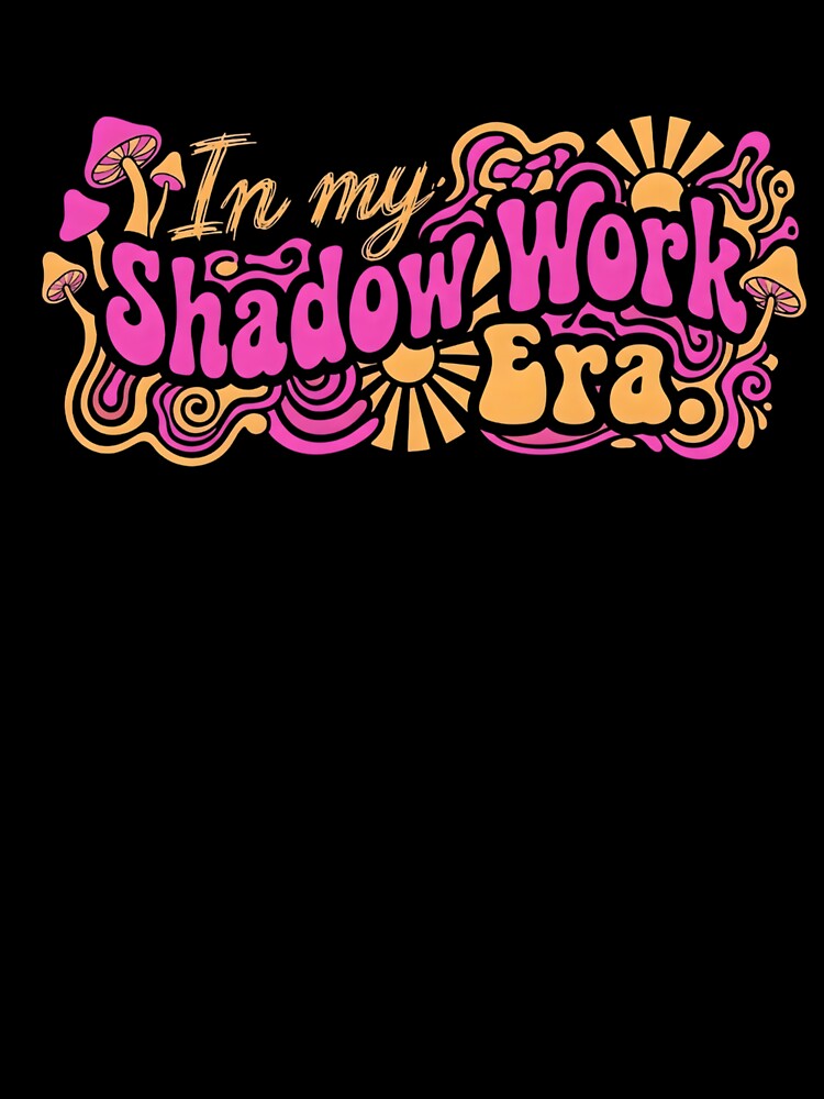 In My Shadow Work Era - Vintage 70s Psychedelic Liquid Text by auxincaftan0o
