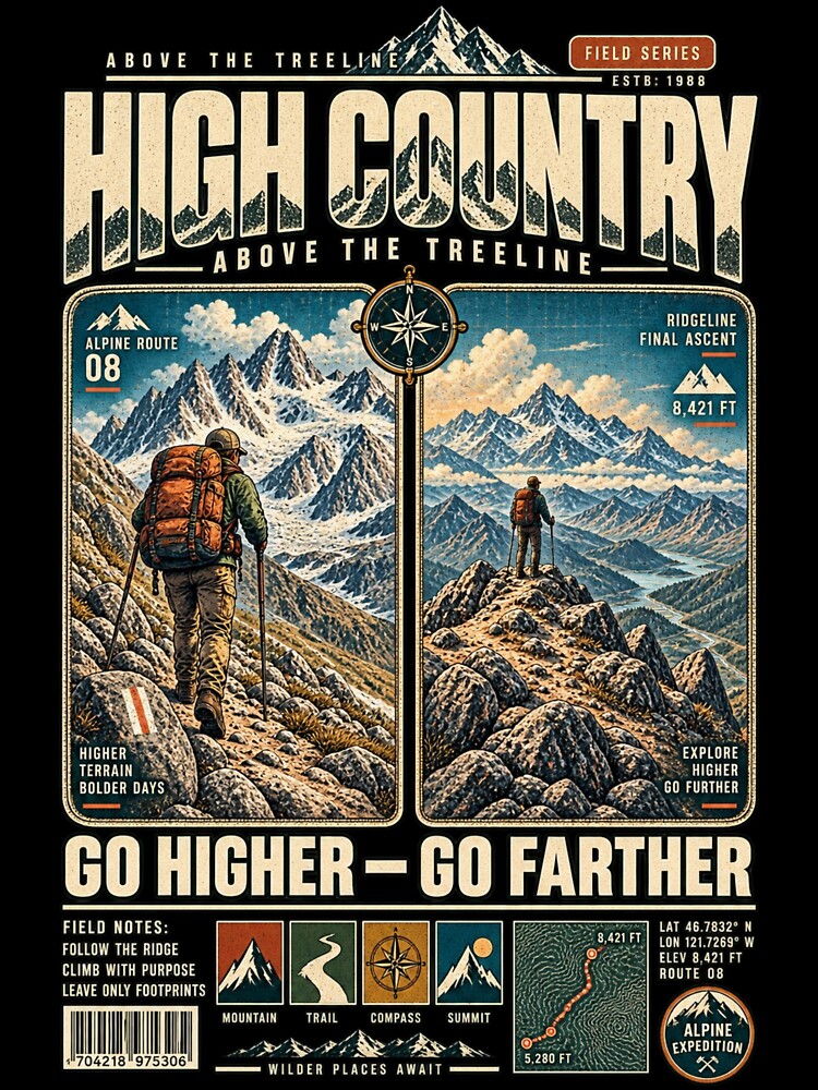 HIGH COUNTRY — ABOVE THE TREELINE by KrungiT Design