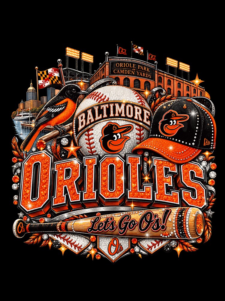 Baltimore Baseball Sparkle Fan Design by JasonVasq64308