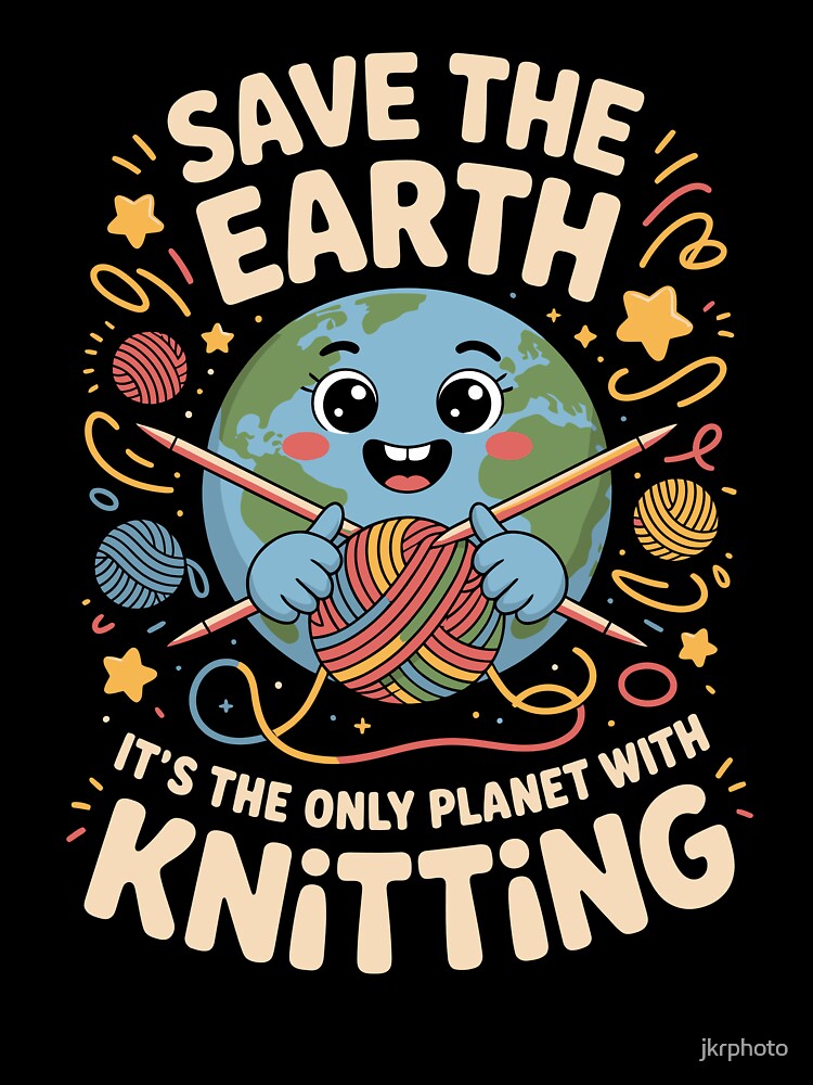 SAVE THE EARTH — IT’S THE ONLY PLANET WITH KNITTING by jkrphoto