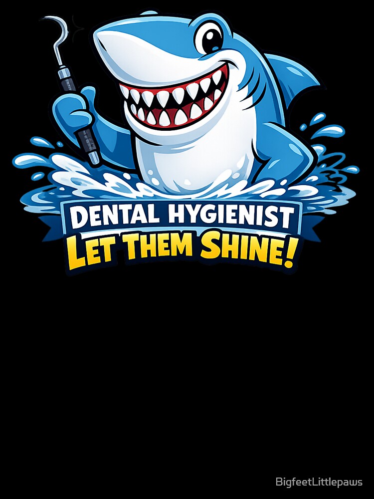Dental Hygienist Let Them Shine Funny Shark by BigfeetLittlepaws