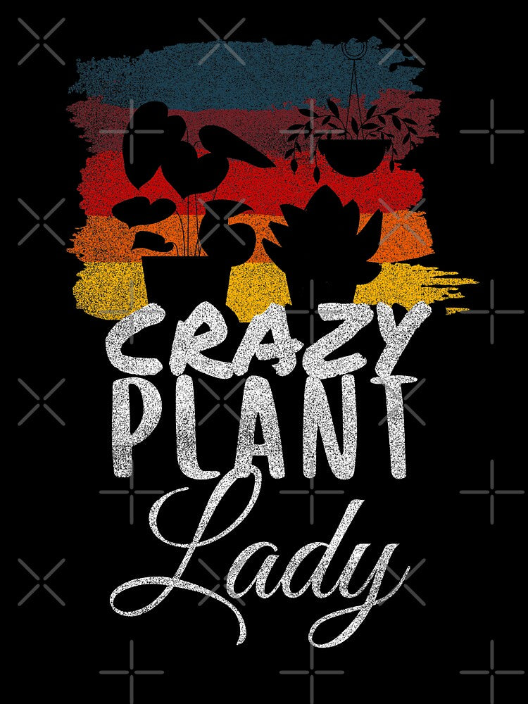 Crazy Plant Lady Womens Succulent Lover Vintage Gardener Gardening Garden Gifts by WichitaClothing