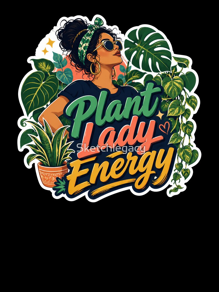 Plant Lady Energy Tropical Houseplant by Sketchlegacy