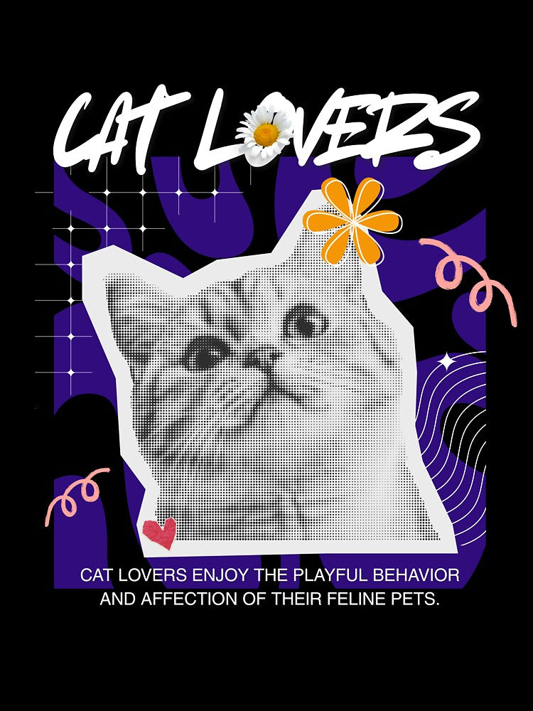 •  Retro Y2K Cat Lovers Aesthetic Grunge Art by THE_OPULENCE