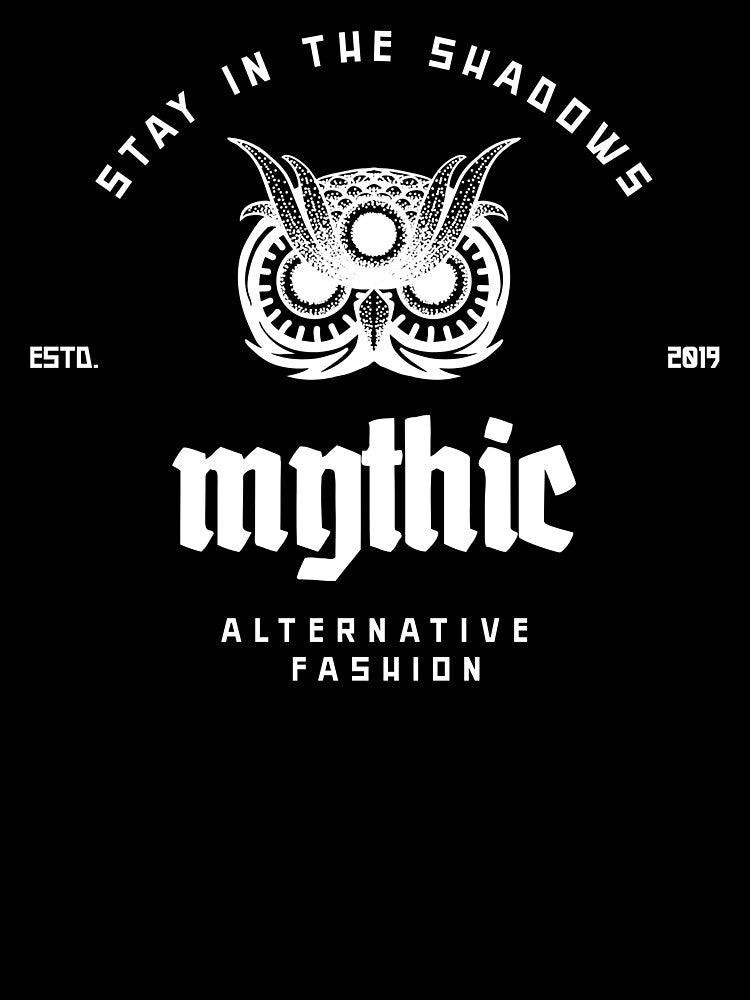 owl sticker black and white third eye shadows alternative fashion by MythicBrand