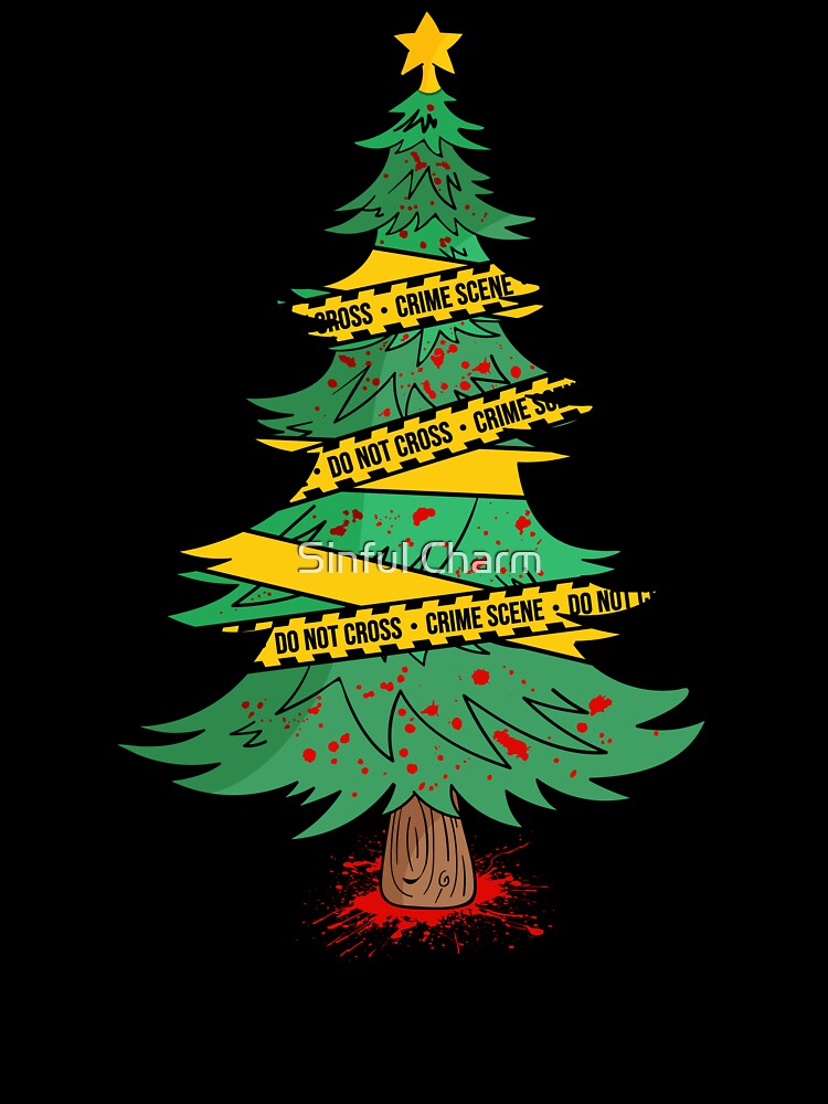 True Crime Christmas Tree Holiday Horror Blood Crime Scene by Sinful Charm