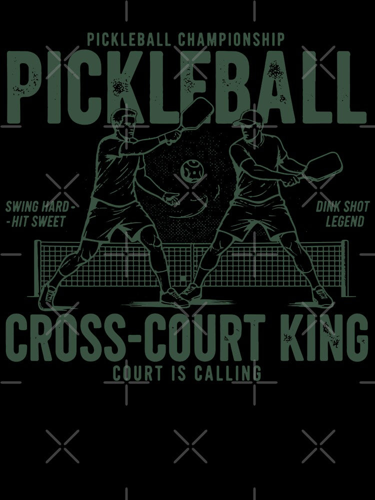 Pickleball Cross Court King Love Pickleball Player by LuminOrb