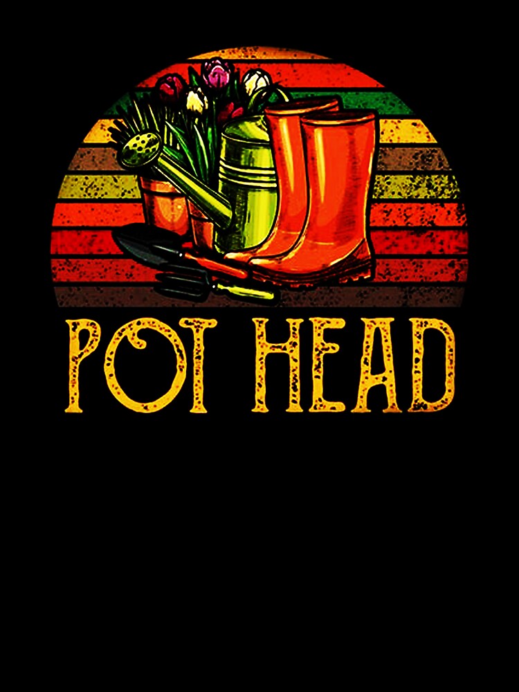 Retro Vintage Sun Pot Head Gardening by mosescdr5