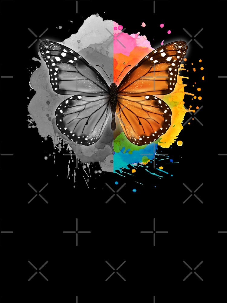 Living With Bipolar Disorder, Monarch Butterfly Fight Depression Awareness by Merchking1 Unisex