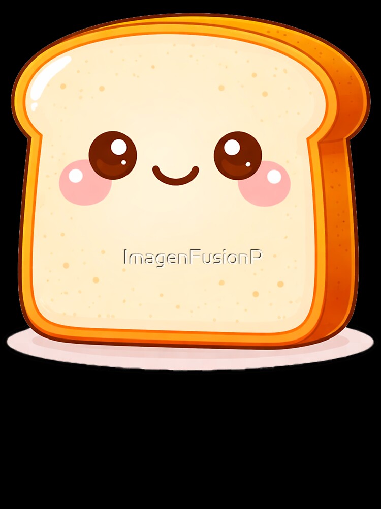 Kawaii Toast Cute Food Character by ImagenFusionP