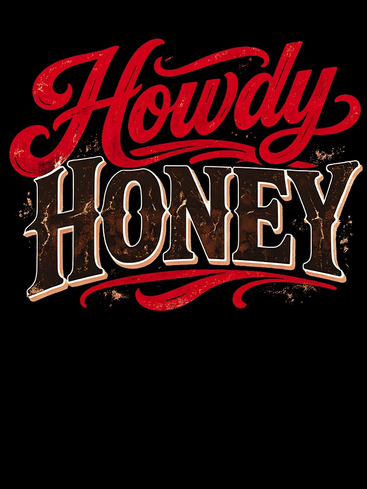 Howdy Honey Southern Country Girl Western Cowgirl Vintage Graphic by designleon19