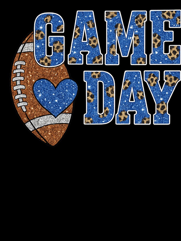 Game Day Glitter Leopard Print Football Design by haitrieuic96
