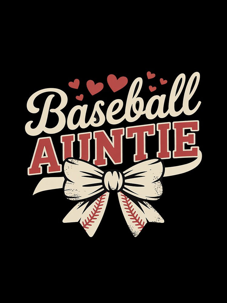 Baseball Auntie Coquette Bow Game Day Mothers Day by ReefNight