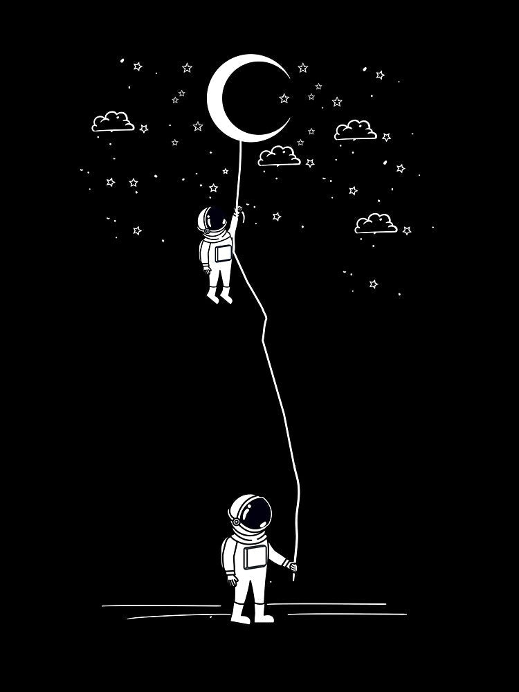 Astronaut climbing moon by bestshirtdesign Unisex