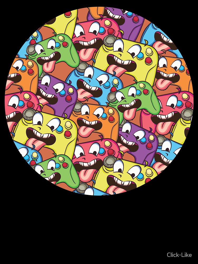 Colorful Controllers Gamer Pattern by Click-Like