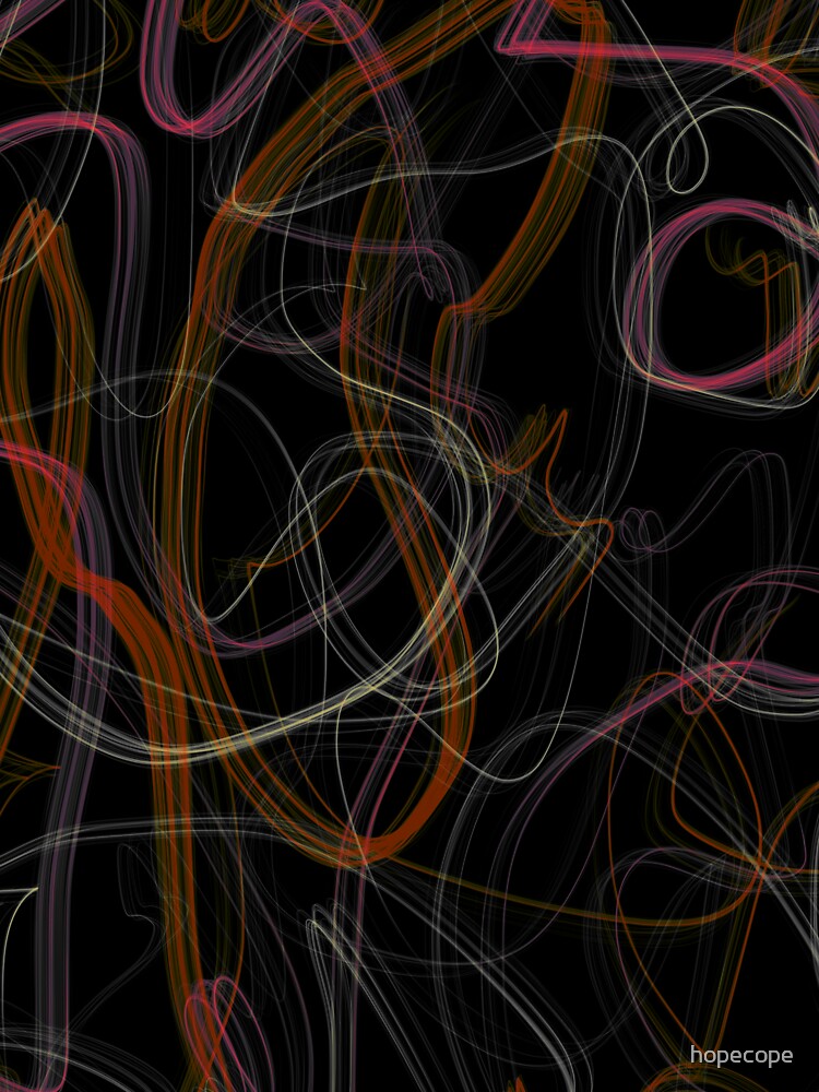 Scribble Abstract Swirl Inspired Pattern Art Minimalist by hopecope
