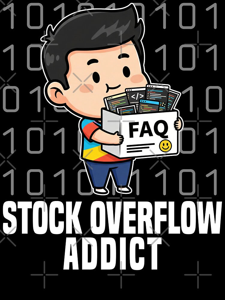 STOCK OVERFLOW ADDICT - PROGRAMMER GIFT by KEF Custom