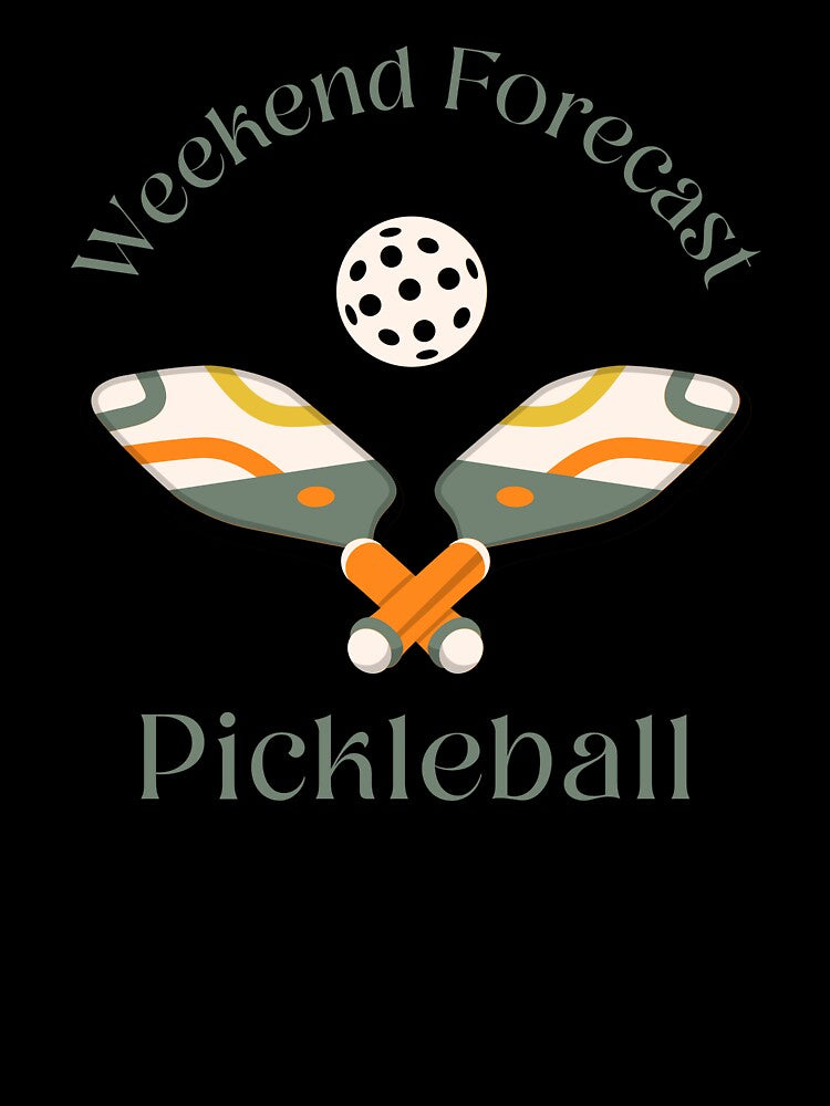 Weekend Forecast Pickleball - Vintage Pickleball Design T-Shirt by GTApparelStore