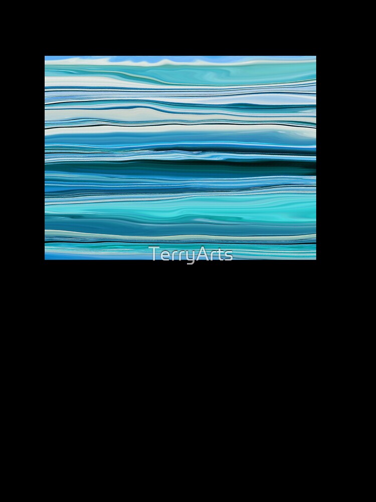 Abstract Ocean Horizontal Lines Coastal Style Décor Beachy Vibes Art 9 of 20 by Beachy