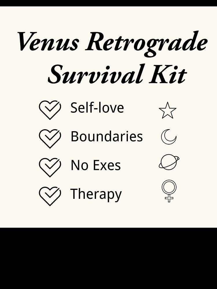 Venus Retrograde Survival Kit - Astrology Valentine's Self-Care Checklist by ElihanexArts