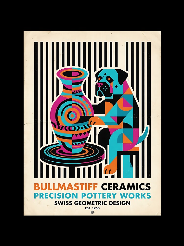 Bullmastiff Ceramic Potter by PictoVibe
