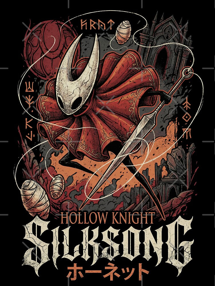 Hollow Knight Silksong Hornet Silksong - Needle Huntress Graphic Tee Design Heart Vintage Merch by Senpaiwaves